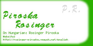 piroska rosinger business card